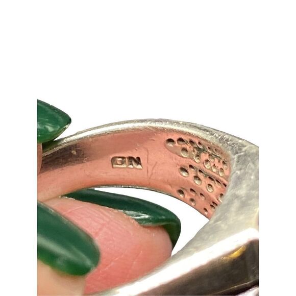 CN Sterling silver 925 stacked amethyst, blue topaz and citrine ring size 7 - Picture 7 of 9